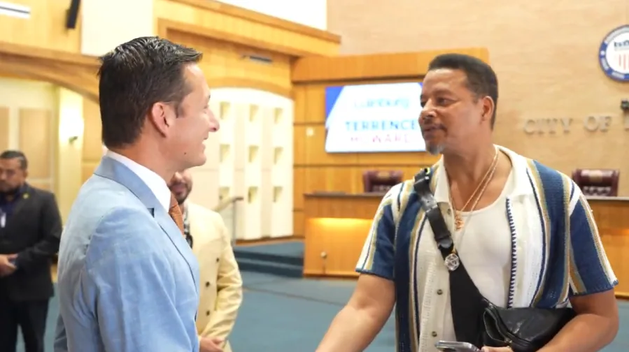 Terrence Howard of 'Hustle & Flow' honored at Edinburg City Hall