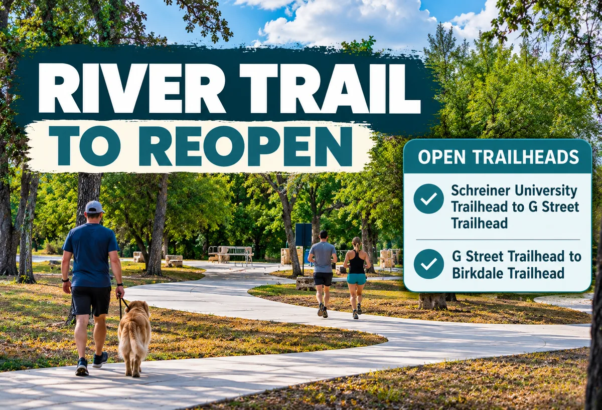 Select Segments of Kerrville River Trail to Open on Oct. 9