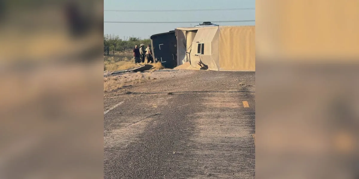 Emergency services respond to crane and sand hauler crash in Ward County