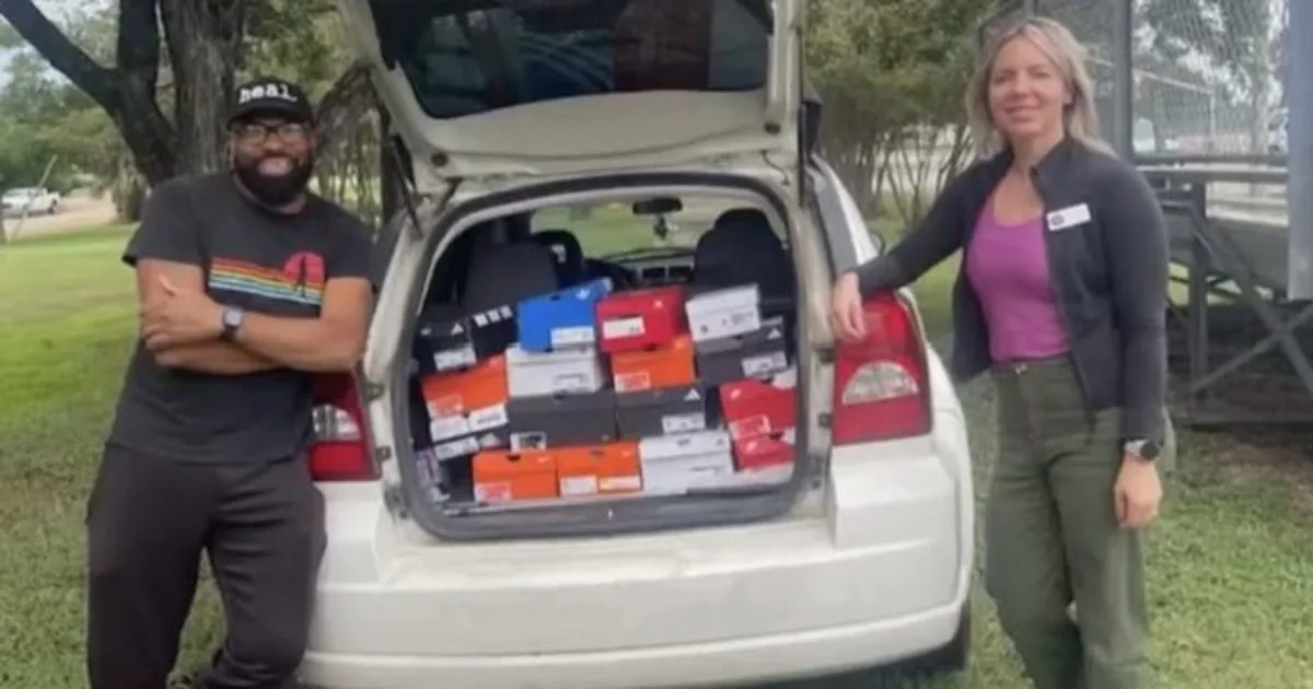 Central Texas man continues back-to-school shoe drive despite cancer diagnosis