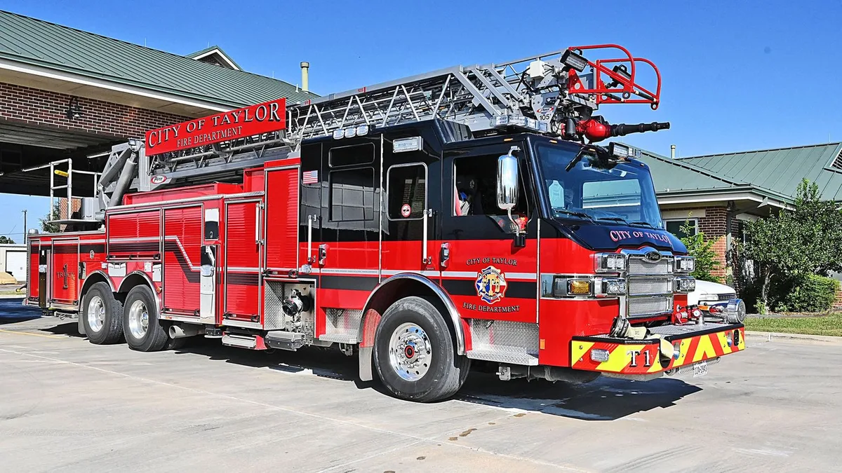 Firetruck stranded on railroad tracks heading to fire
