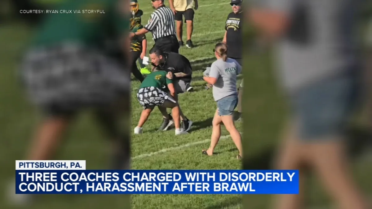 Pennsylvania youth football coaches charged following on-field fight