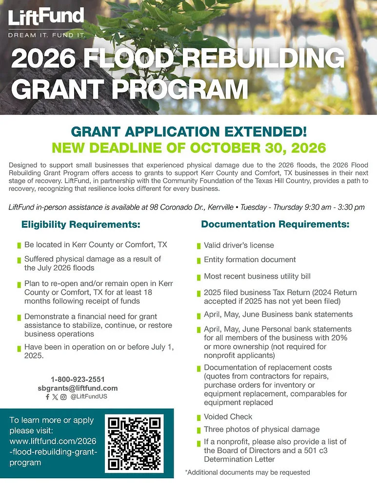 LiftFund grants re-opened