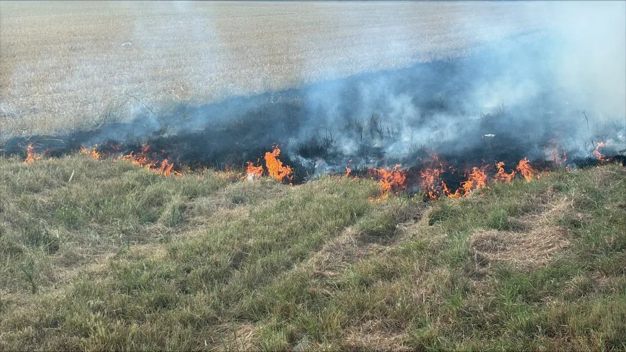 Fire crews battle grass fires south of Abilene Regional Airport