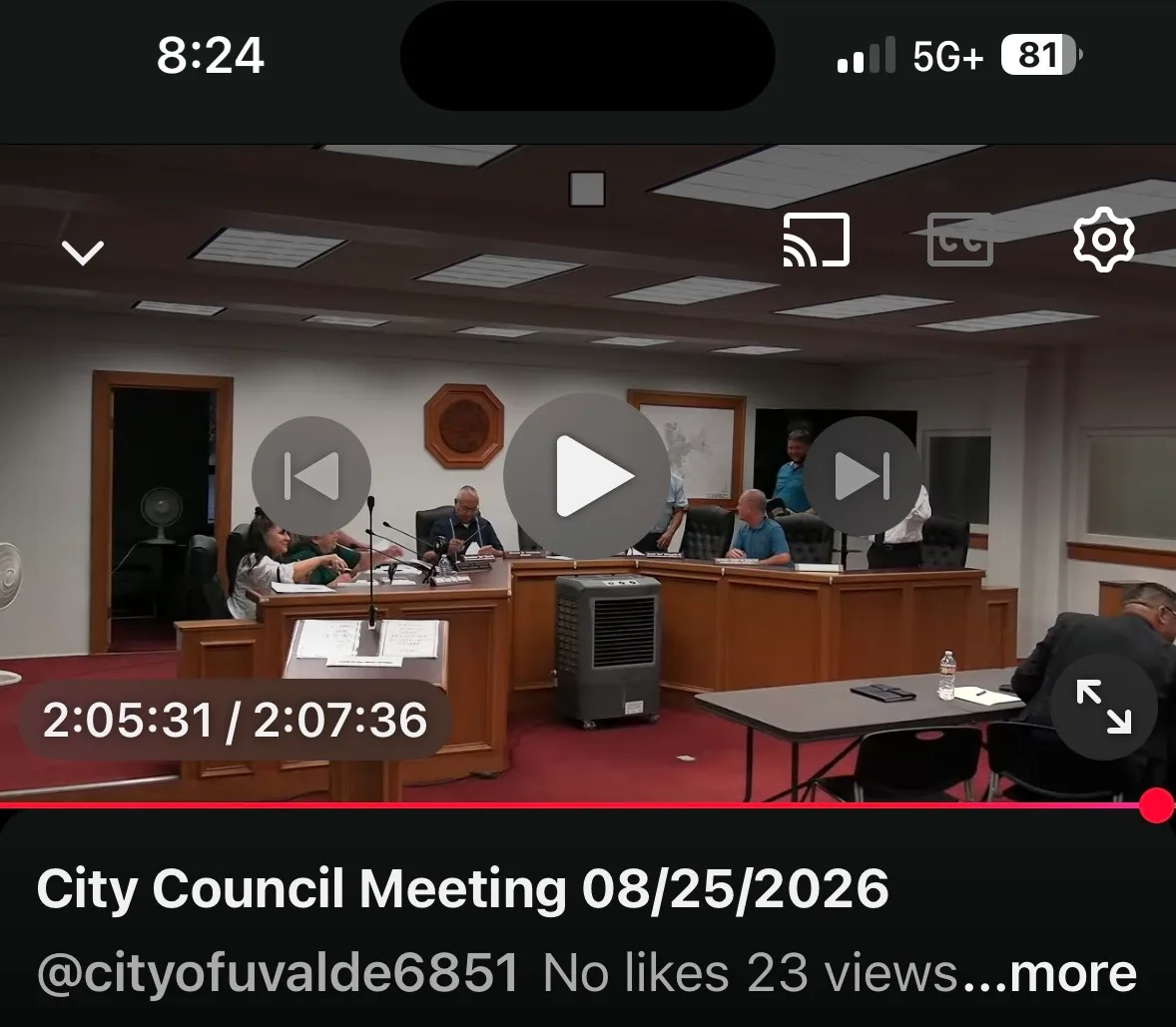 Silent Running : Uvalde City Council meeting livestreams without audio