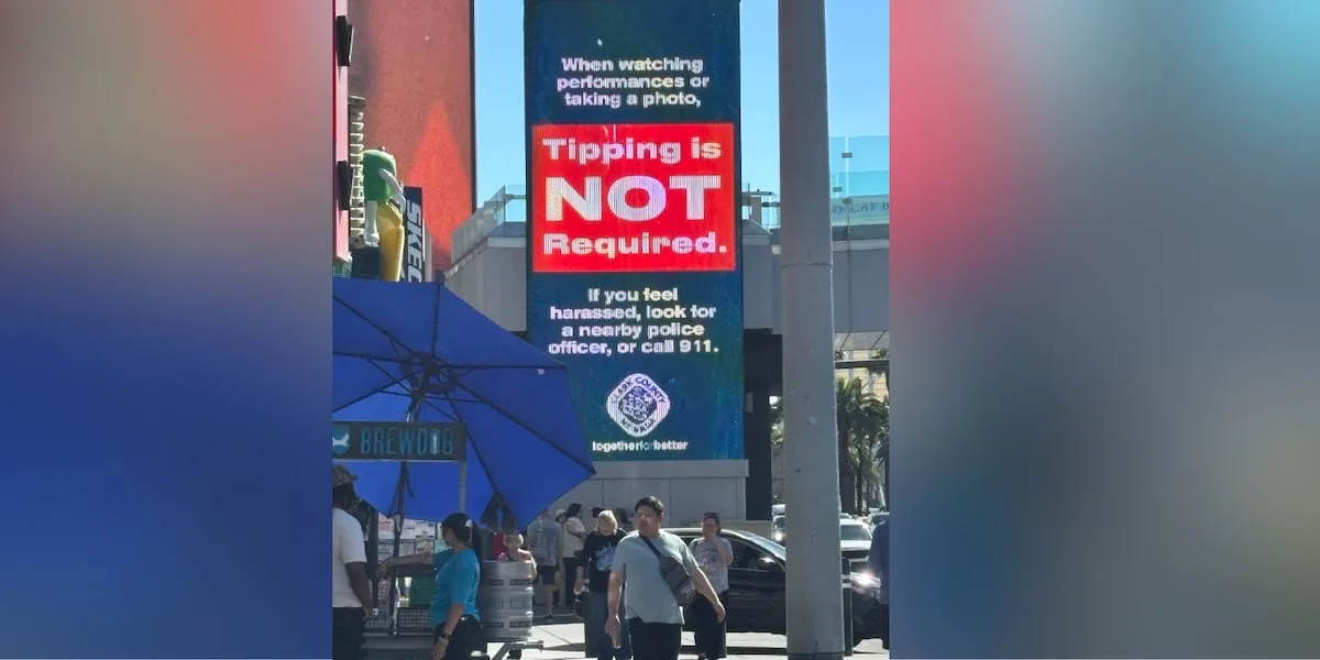 'Tipping is not required' signs added to Las Vegas Strip after showgirl impersonator brawl over $20
