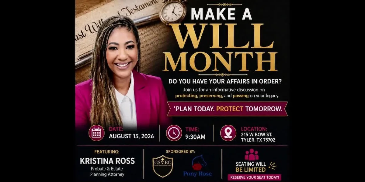 Tyler attorney hosting free will-writing event this weekend