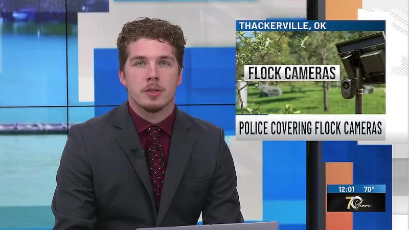 Thackerville police covering Flock cameras after ending contract