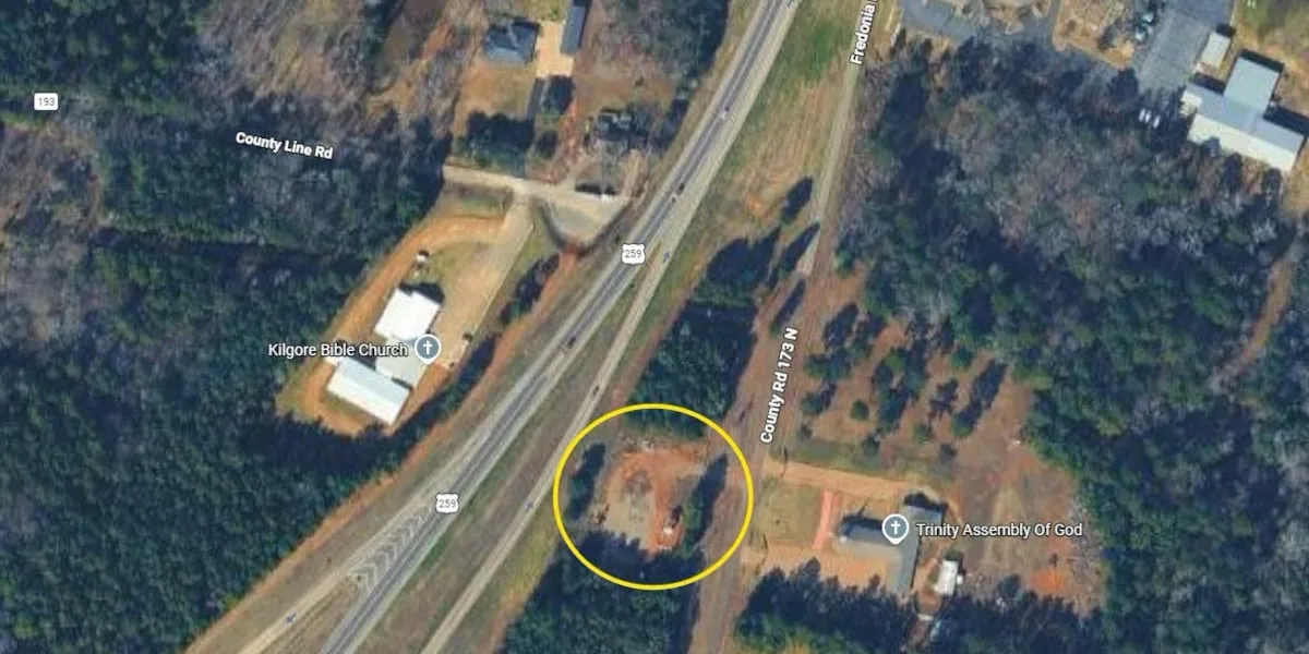Kilgore Fire Department monitoring oil well blowout on CR 173 in Rusk County