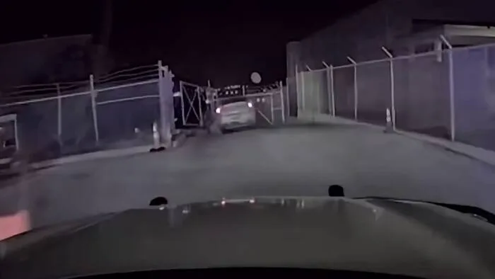 DPS dashcam video shows dramatic vehicle pursuit ending with crash through San Antonio airport fence