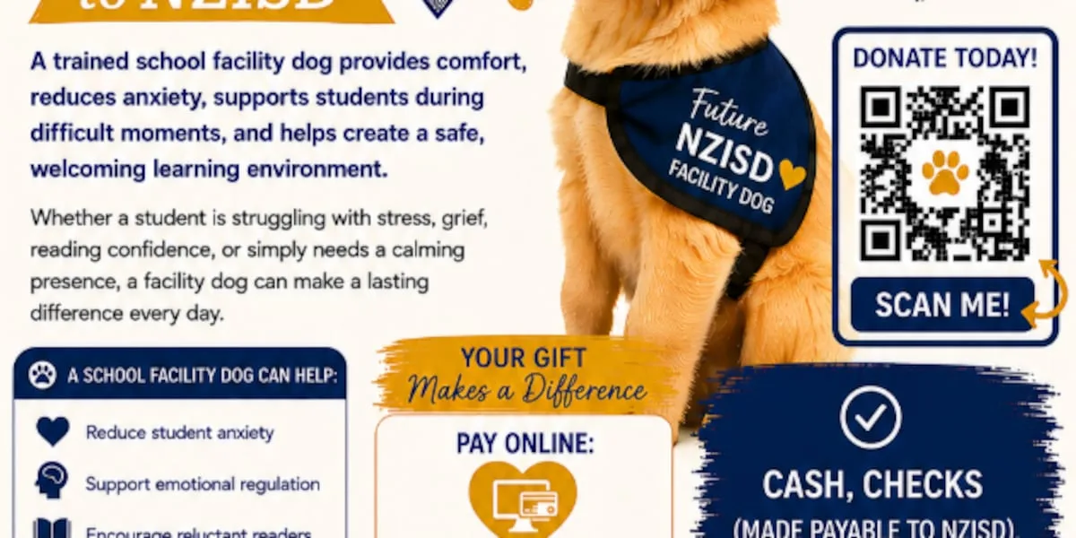 North Zulch ISD fundraising for facility dog after loss of senior
