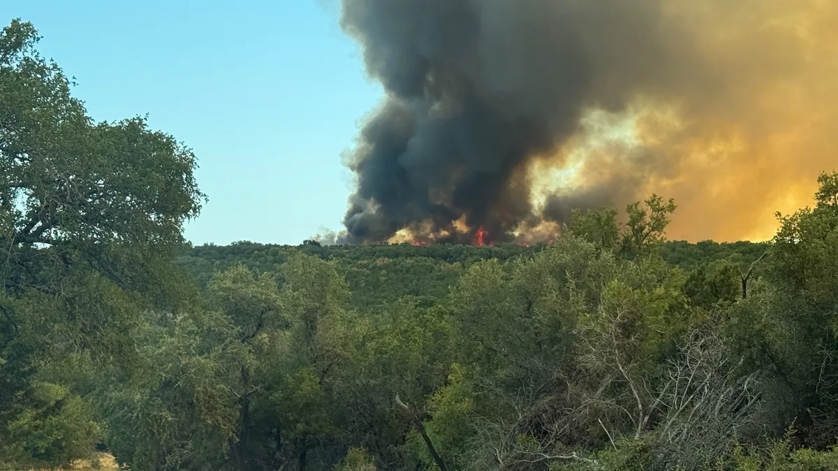 Evacuations ordered in rural Texas as wildfire mushrooms within hours