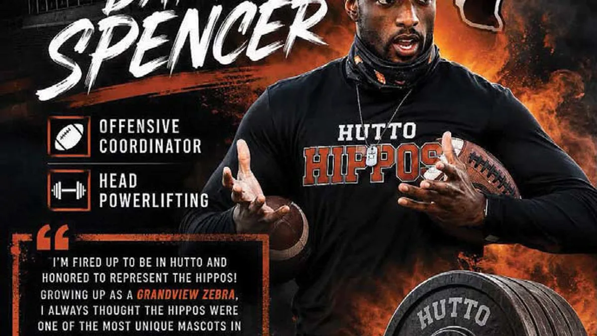 Hutto hires Spencer as offensive coordinator, head powerlifting coach