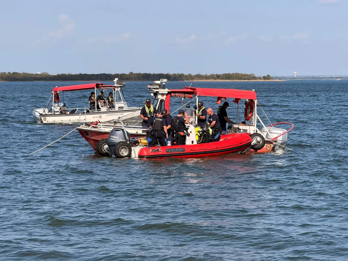 Emergency crews launch multi-agency search for missing person near Lake Park in Lewisville