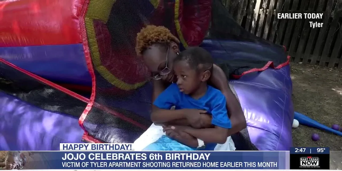 'My baby's actually here': Tyler 5-year-old shot months ago celebrates 6th birthday with family