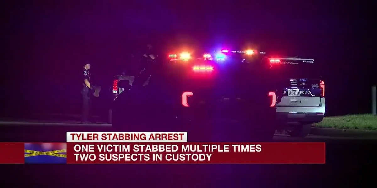 One hospitalized, two arrested following Tyler stabbing
