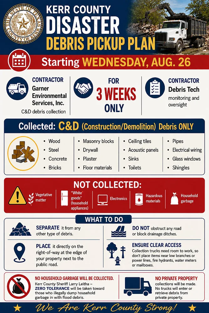 Kerr County - Debris pick up