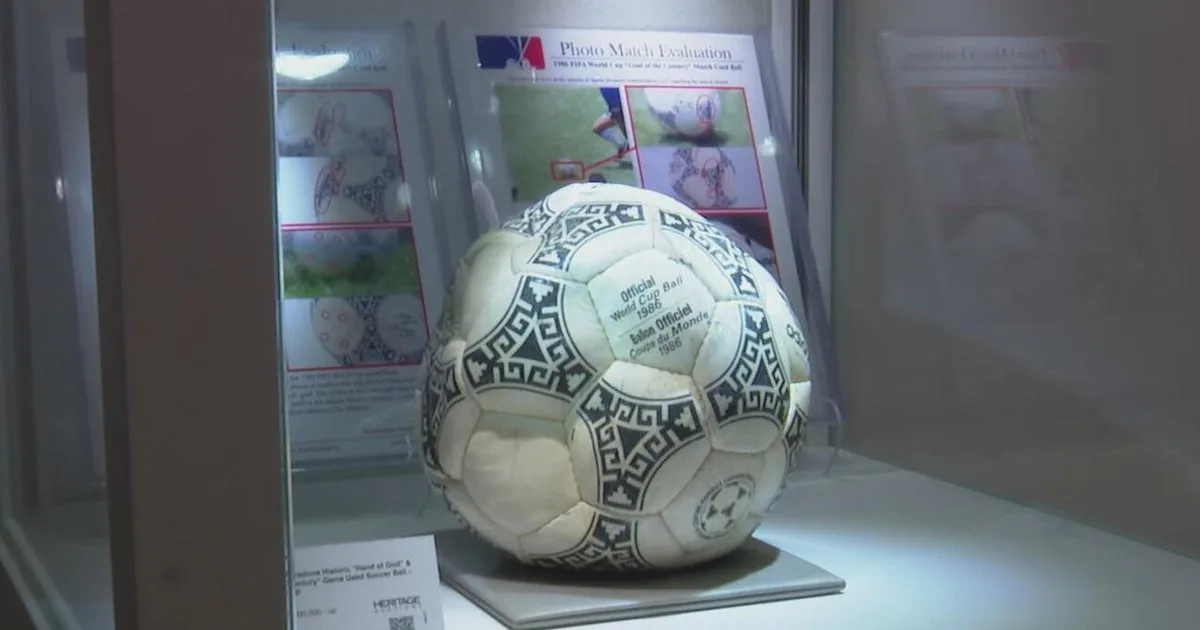 "Hand of God" ball up for auction