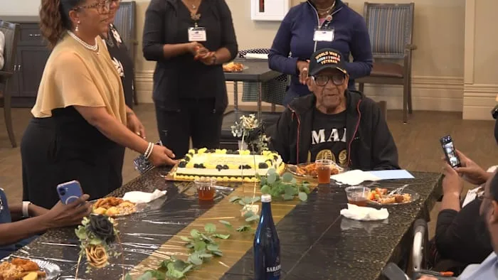 Houston WWII veteran celebrates 102nd birthday surrounded by gratitude and community