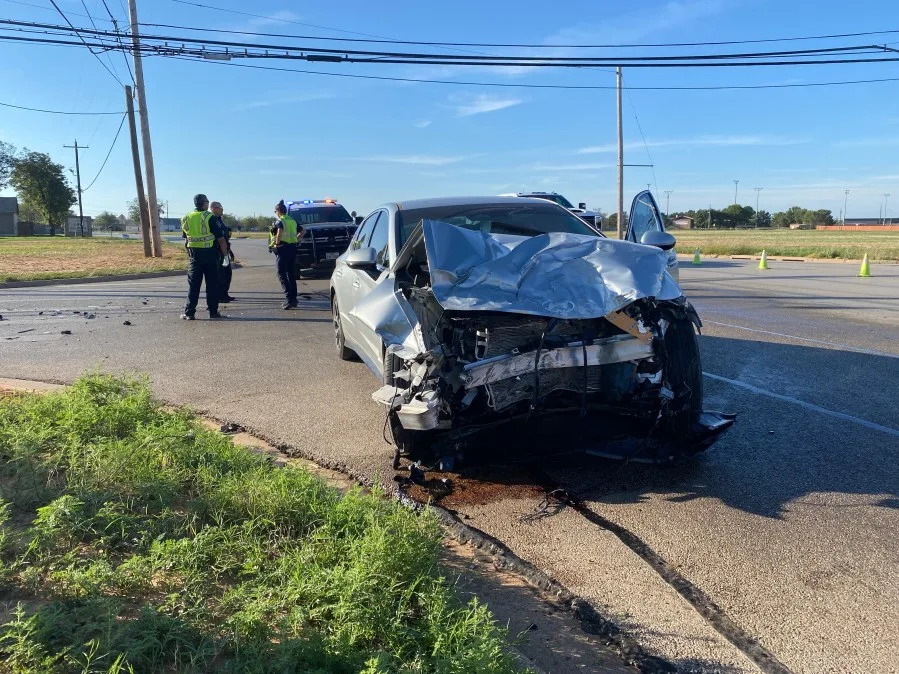 2 hospitalized after north Abilene crash