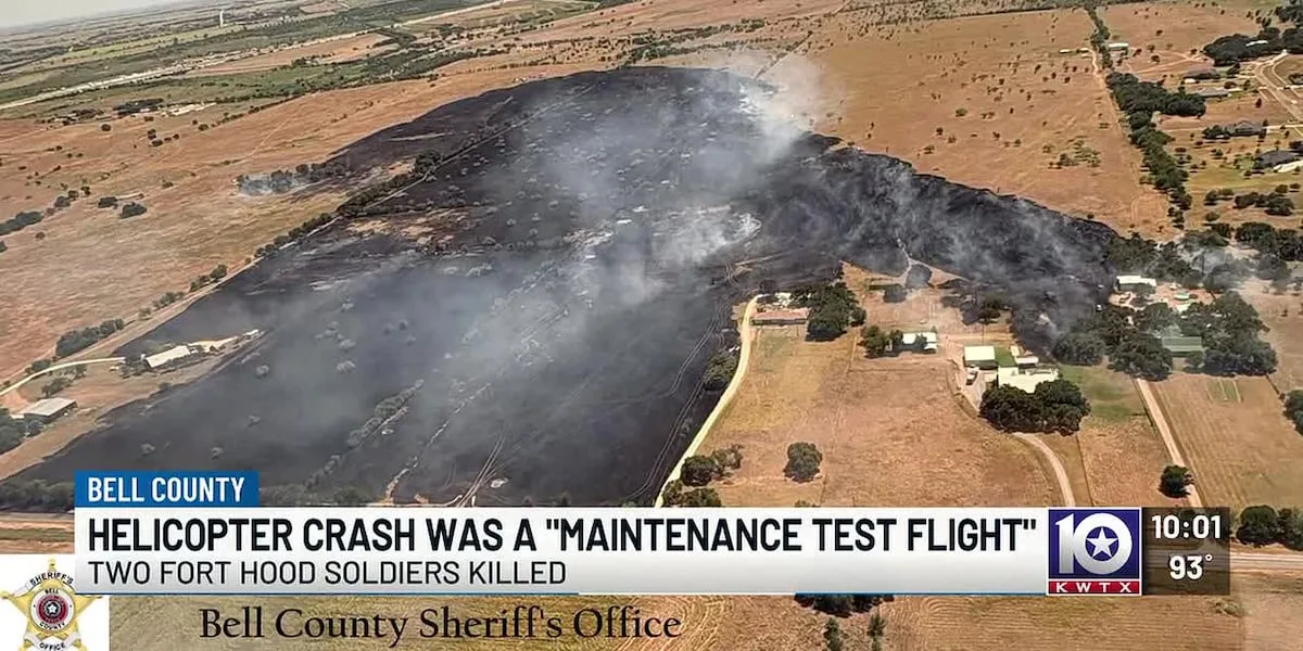 UPDATE: Helicopter crash that killed two soldiers near Salado was a 'maintenance test flight,' Fort Hood official confirms