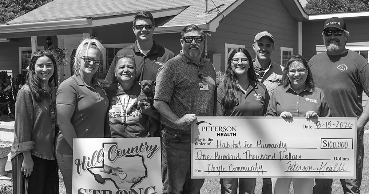 Peterson Health donates $100K to Habitat