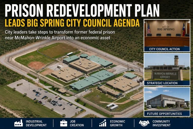 Prison Redevelopment Plan Leads Big Spring City Council Agenda