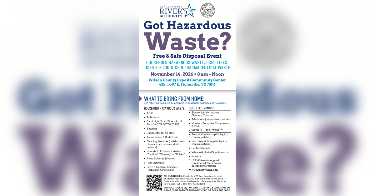 Got Hazardous Waste? Free & Safe Disposal Event is Nov. 14