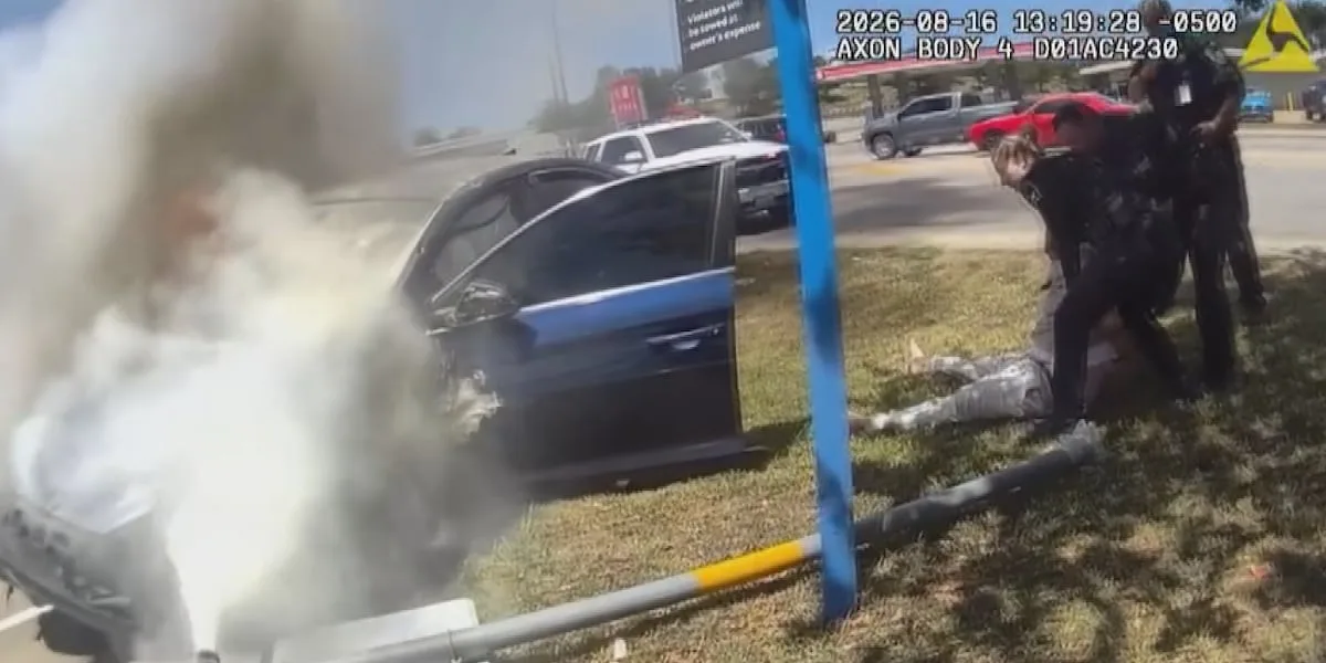 Deputies pull theft suspect from burning vehicle after chase in Montgomery County