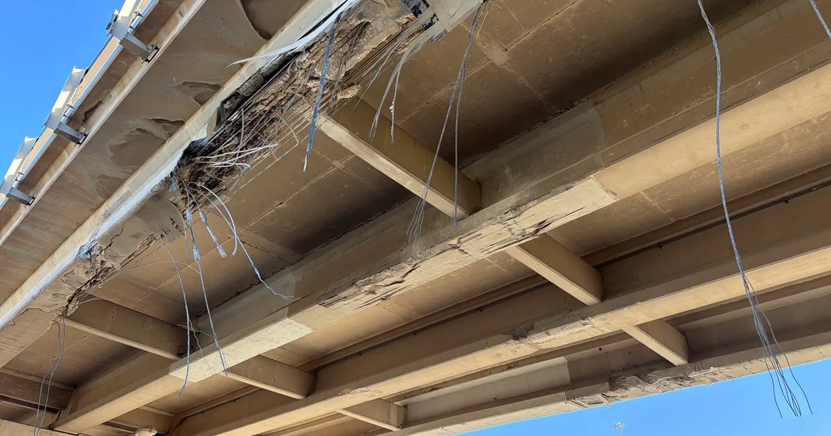 Driver charged after commercial vehicle collides with I-20 overpass in Midland