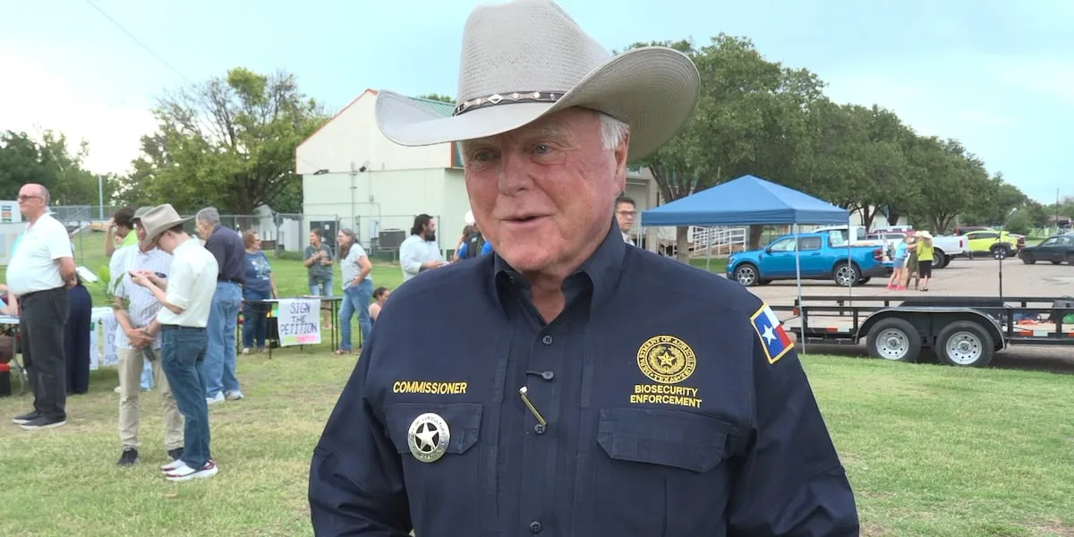 Texas Ag Commissioner Sid Miller speaks at Lubbock data center protest