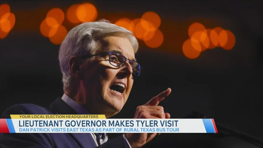 Dan Patrick concludes Texas bus tour in Tyler
