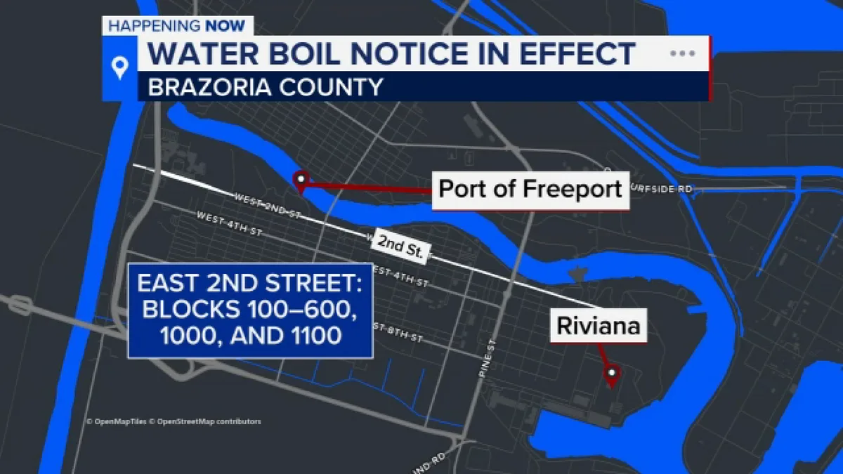 City of Freeport issues boil water notice for entire weekend for water system improvements