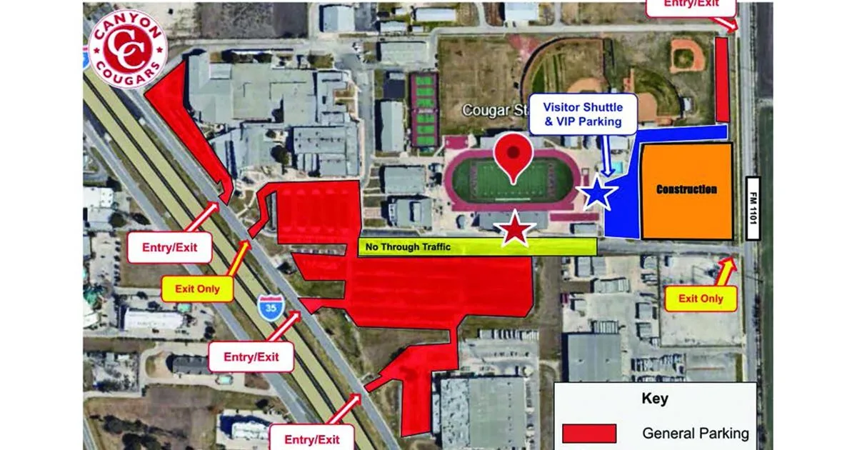 Comal ISD addresses parking for Wurst Bowl at Cougar Stadium