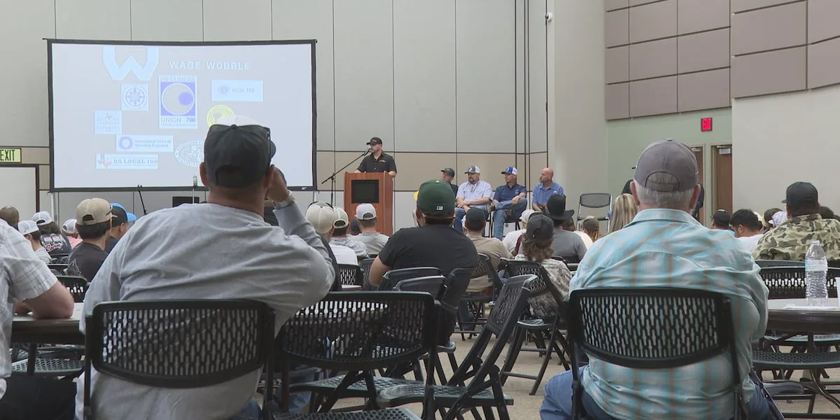 West Texas tradesmen rally for better pay at 'Wage Wobble' movement in Monahans