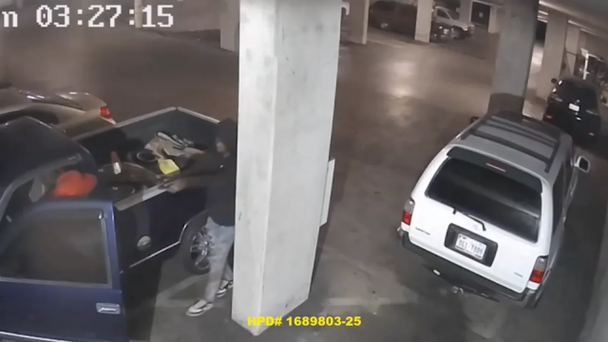 Houston man shot in parking garage robbery warns others as gunman remains at large