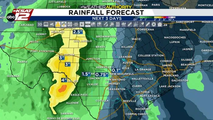 Showers in forecast, but the best odds stay west of SA