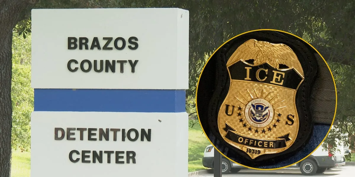 ICE agents assisted by local authorities at Brazos County Detention Center