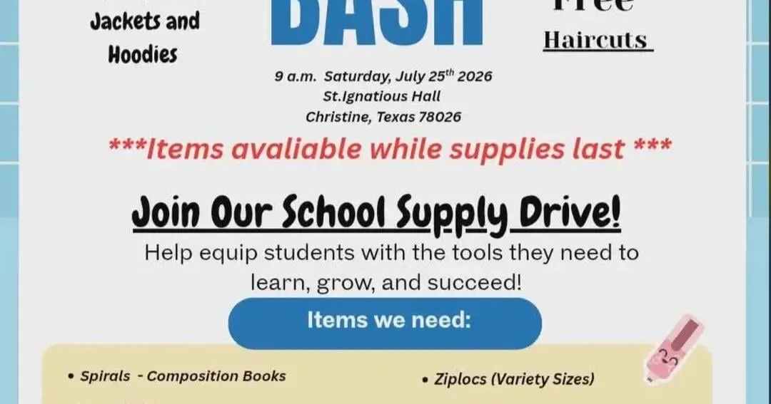 Backpack giveaway in Christine
