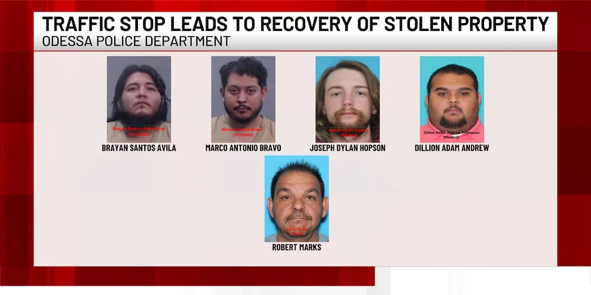 3 wanted, 2 arrested after Odessa police recover $3 million worth of stolen property