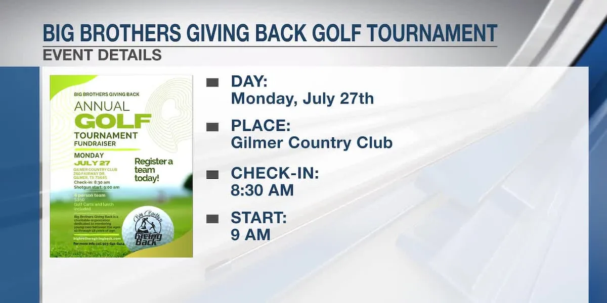 Big Brothers Giving Back golf tournament set for July 27 in Gilmer