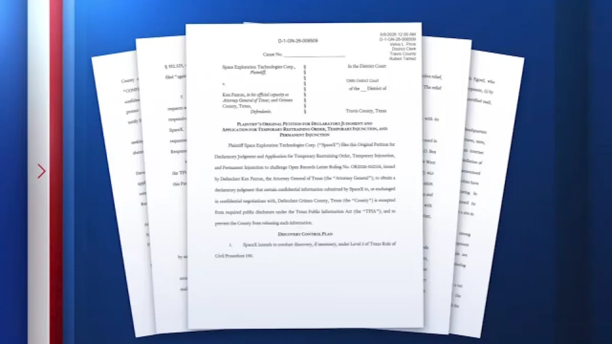 SpaceX's $16.8 billion facility in Grimes County becomes center of public records legal fight