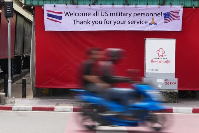 The USS Abraham Lincoln arrives in Thailand following its Middle East deployment
