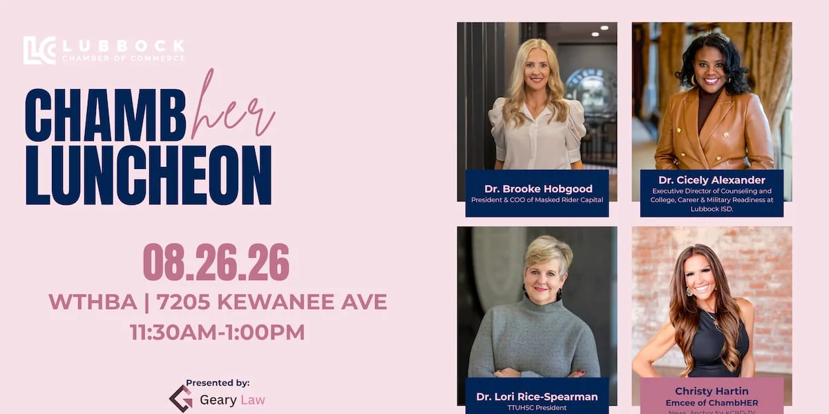 Lubbock Chamber Announces Inaugural ChambHER Luncheon