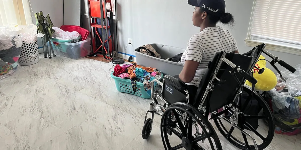Woman who lost leg in fatal crash returns home to find belongings missing