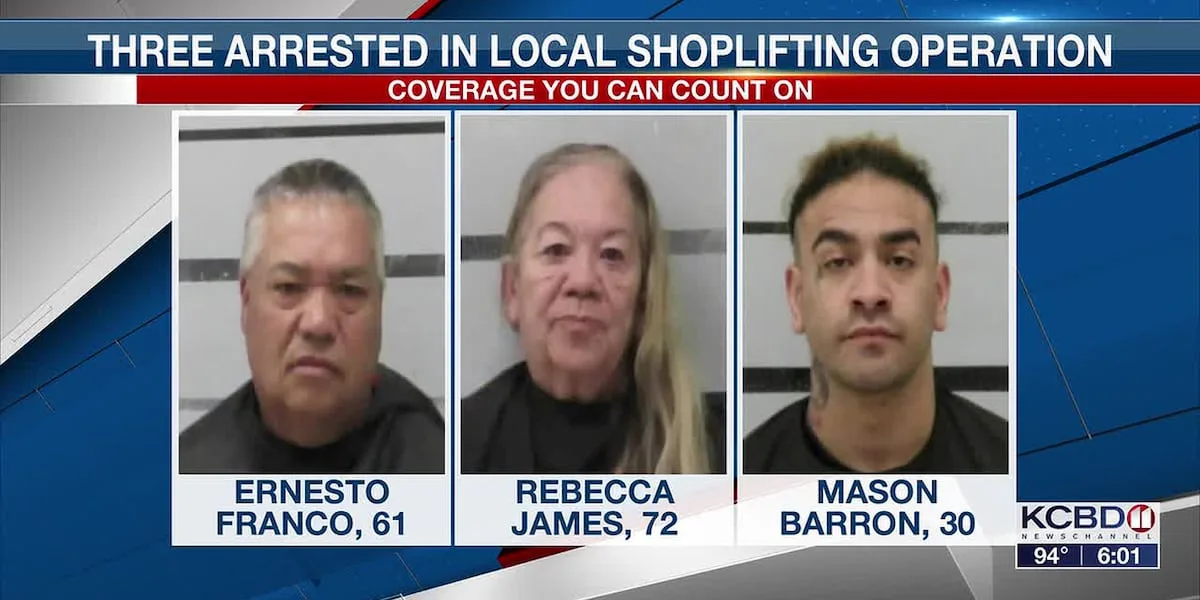 Three charged in Lubbock organized retail theft ring