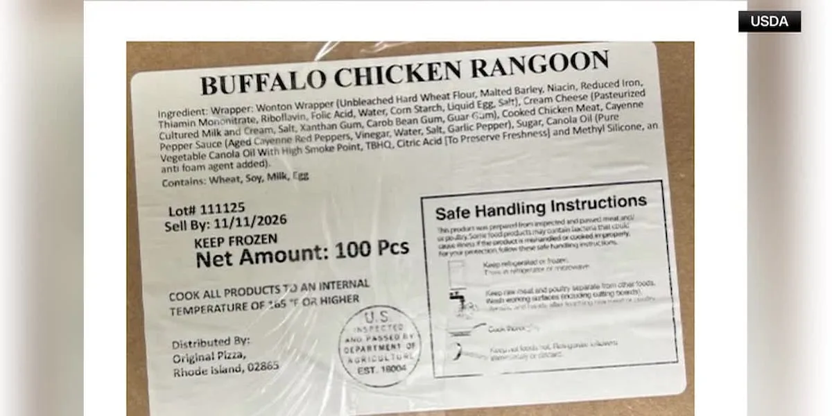Frozen buffalo chicken products recalled over inspection failure