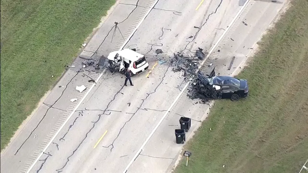 2-vehicle accident prompts closures on SH 36 N in both directions, SkyEye13 video shows