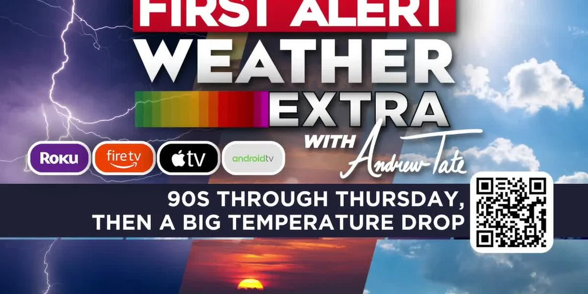 90s Through Thursday, Then a Big Temperature Drop | October 12, 2026