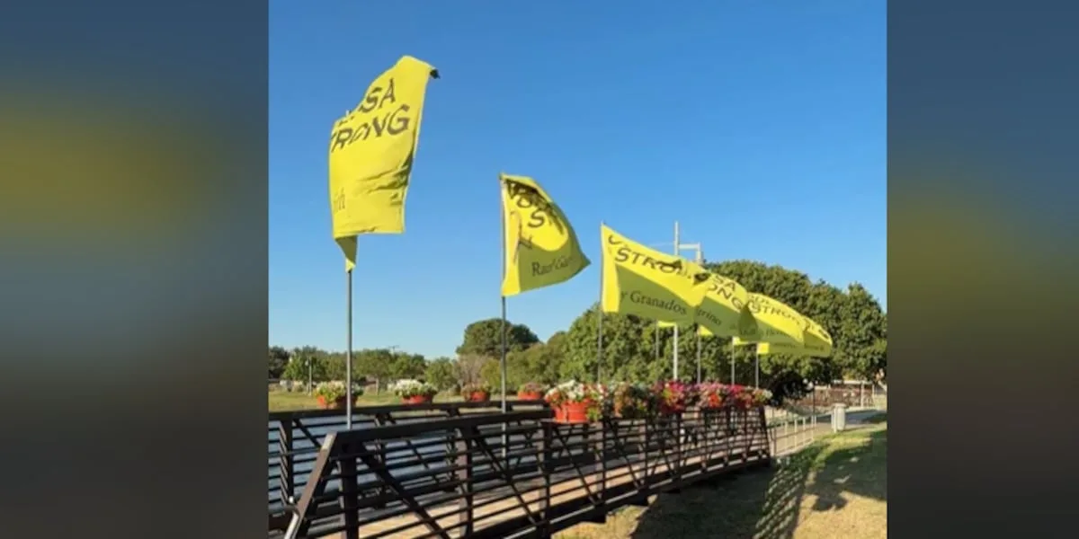 Flags placed at Memorial Gardens Park honor Odessa 2019 shooting victims